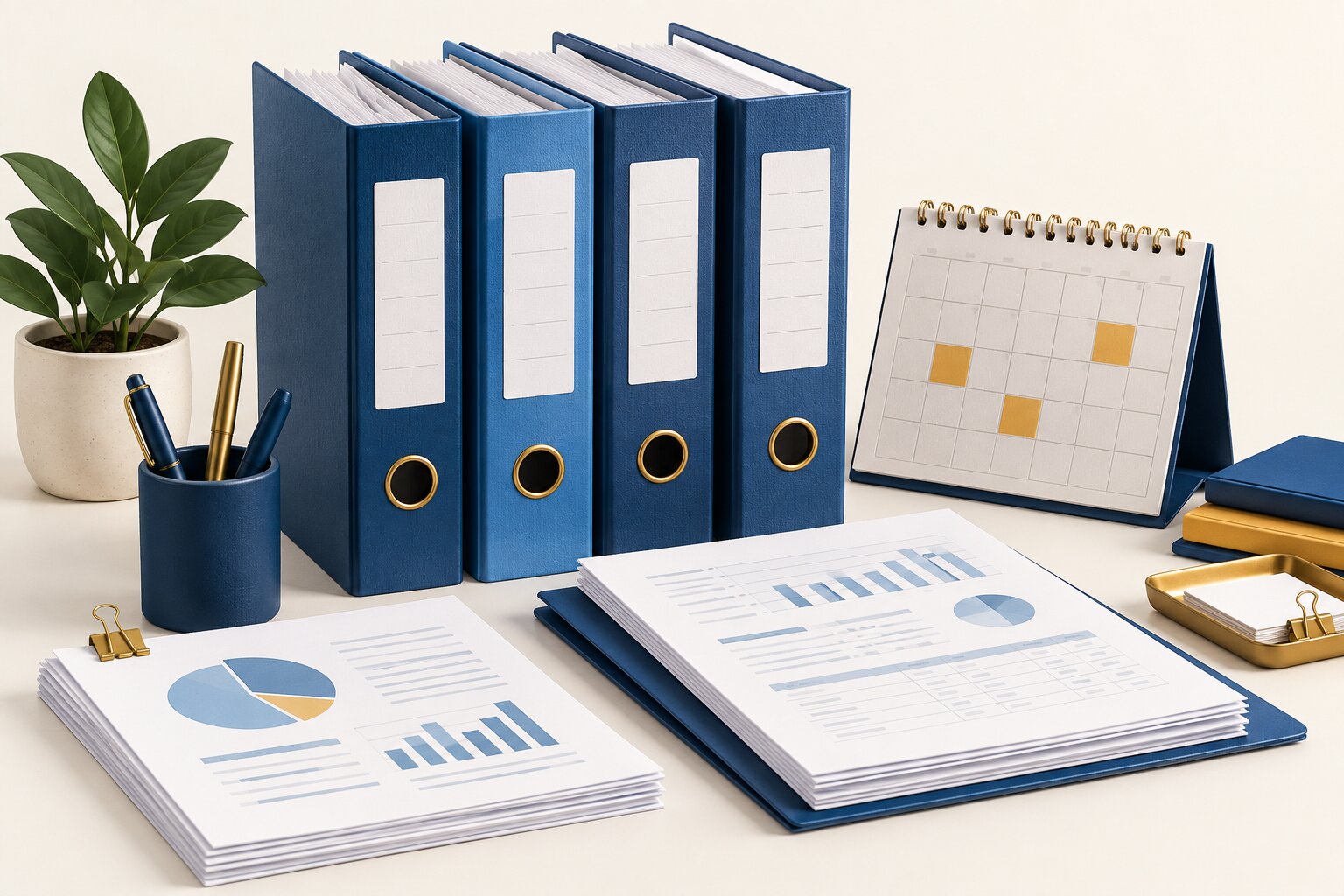 Dosare contabile, calendar și rapoarte financiare