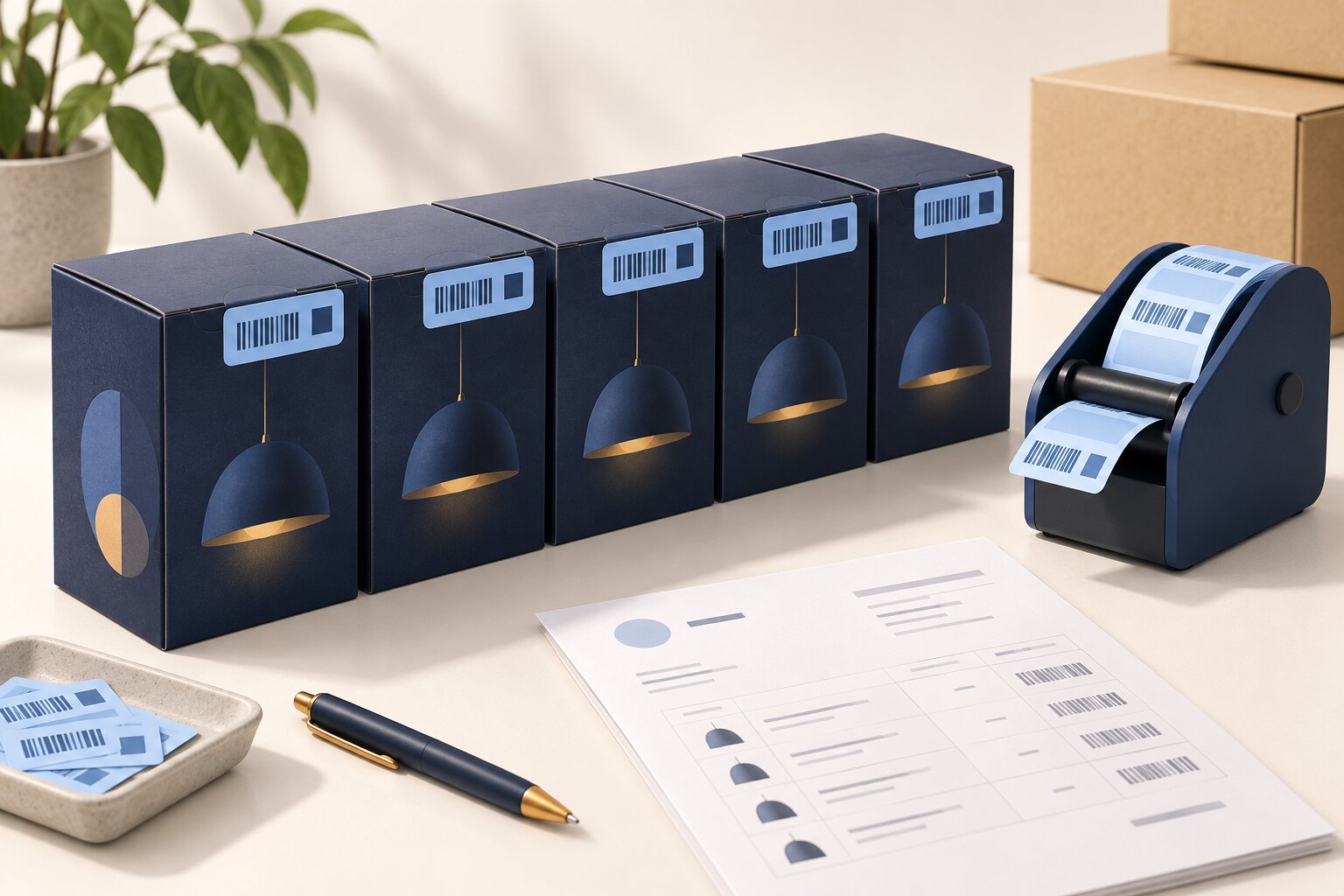 Etichete individuale de serie pentru produse recepționate